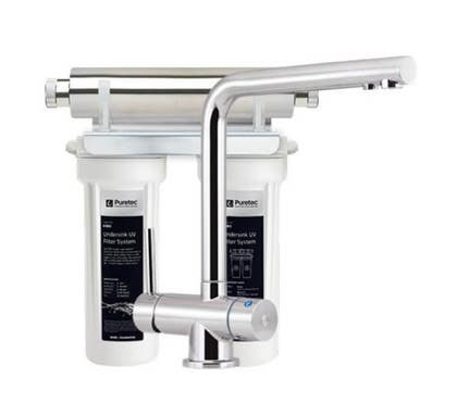 Puretec ESR2 T6 Tripla Ultraviolet Rain Water Filter Undersink 3 Way Mixer Tap