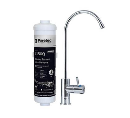 Puretec X4 Water Filter Kit Undersink With High Loop Faucet