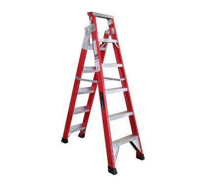 Redback Ladders Dual Purpose fibreglass ladder 1.7-3.3M, 5-10Ft - RBLFDP170/330