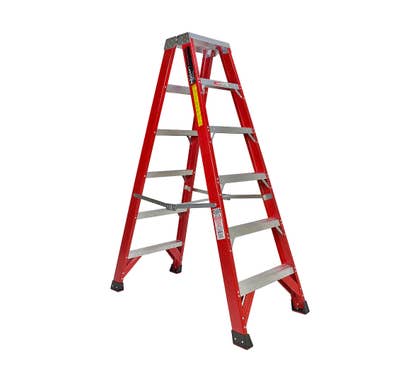 Redback Ladders Double sided fibreglass ladder