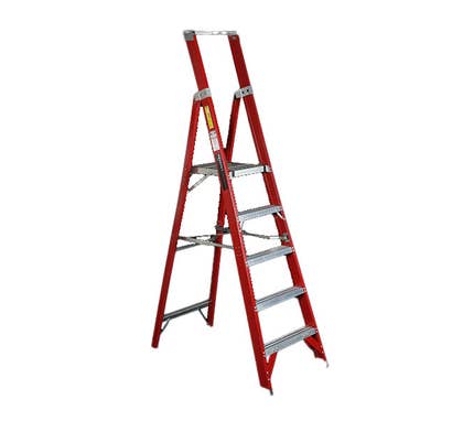 Redback Ladders Platform fibreglass ladder