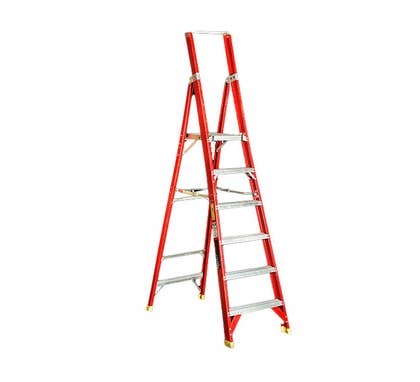 Redback Ladders Platform fibreglass ladder
