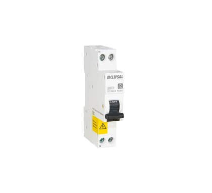 Clipsal 10 Amp Miniature Circuit Breaker & Residual Current Device MCB/RCD RCBO C Curve 1 Pole 4.5kA 30mA - RCBE210/30S