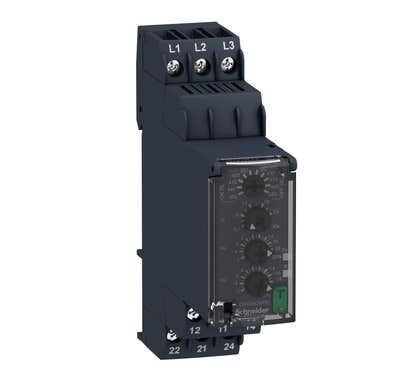 Schneider Electric Harmony Control Three-Phase Voltage Control Relay 380…480Vac 2 C/O - RM22TR33