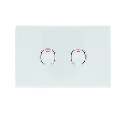 LIGHT SWITCH 2 GANG 16A- HORIZONTAL