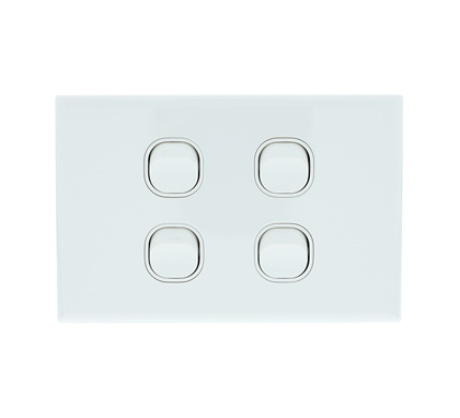 LIGHT SWITCH 4 GANG 16A- HORIZONTAL