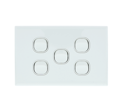 LIGHT SWITCH 5 GANG 16A- HORIZONTAL