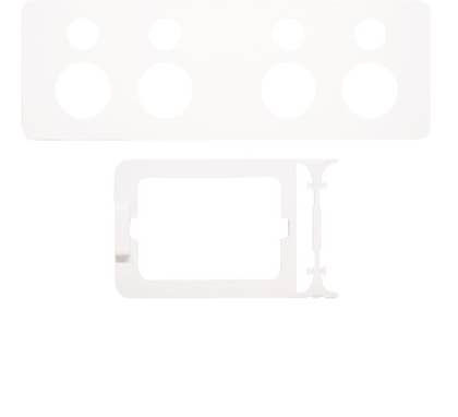 Hager Allure 4 Gang Socket Kit Matt White - WBHA4PP-MW