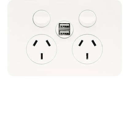 Hager Allure DGPO cw 2 x 2.1A USB - WBHP2USB