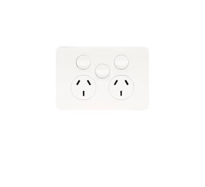 Hager WBHP2XS Allure Series GPO