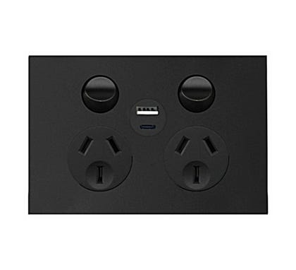 Hager Finesse DGPO USB AC MB - WBQP2SUSBAC-MB