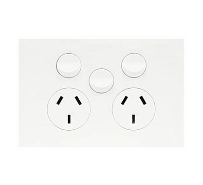 Hager Finesse DGPO 10A With Extra Switch MW - WBQP2XS-MW
