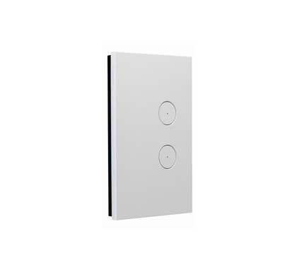 Clipsal Saturn Zen Switch 2 Gang Push button 250V 16Ax/20A Led Z4062Pblzw - Z4062PBL-ZW