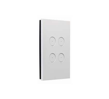 Clipsal Saturn Zen Switch 4 Gang Push button 250V 16Ax/20A Led - Z4064PBL-ZW