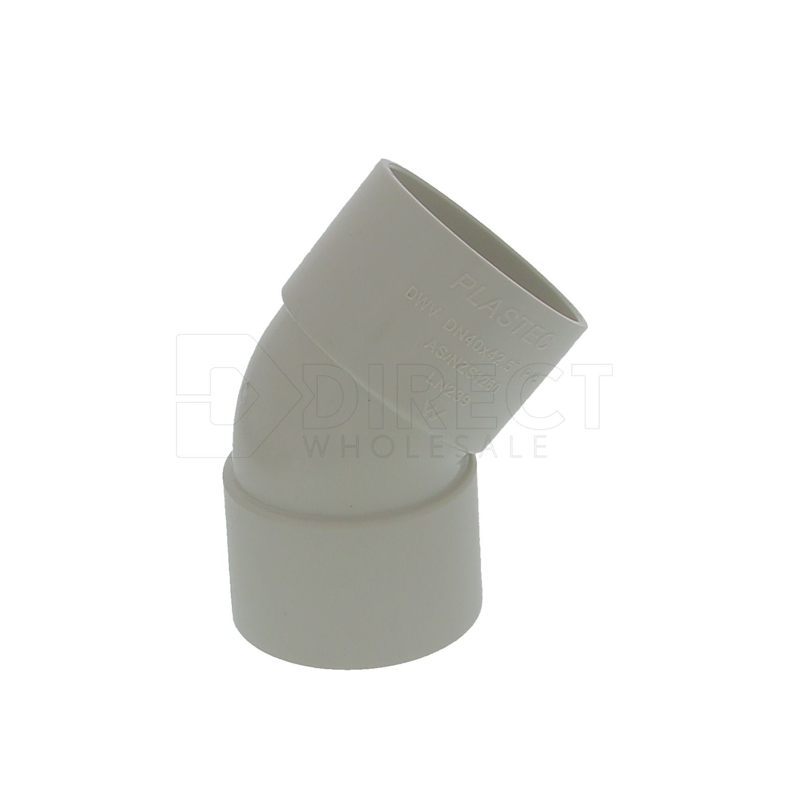 Dwv Bend Plain Female & Female Ends 40mm 45Degree