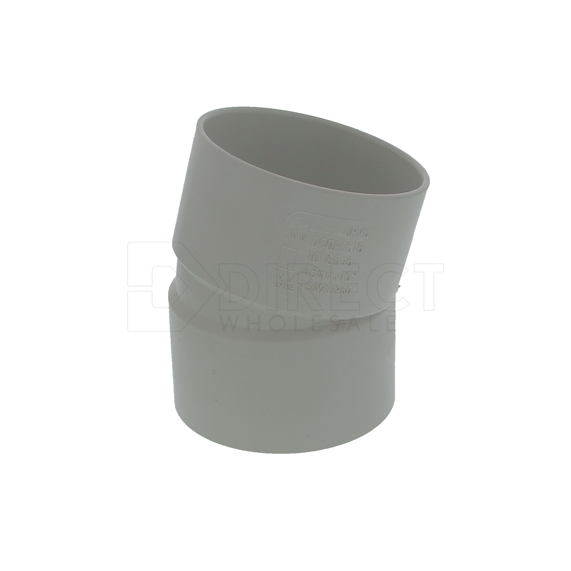 Dwv Bend Plain Female & Female Ends 65mm 15Degree