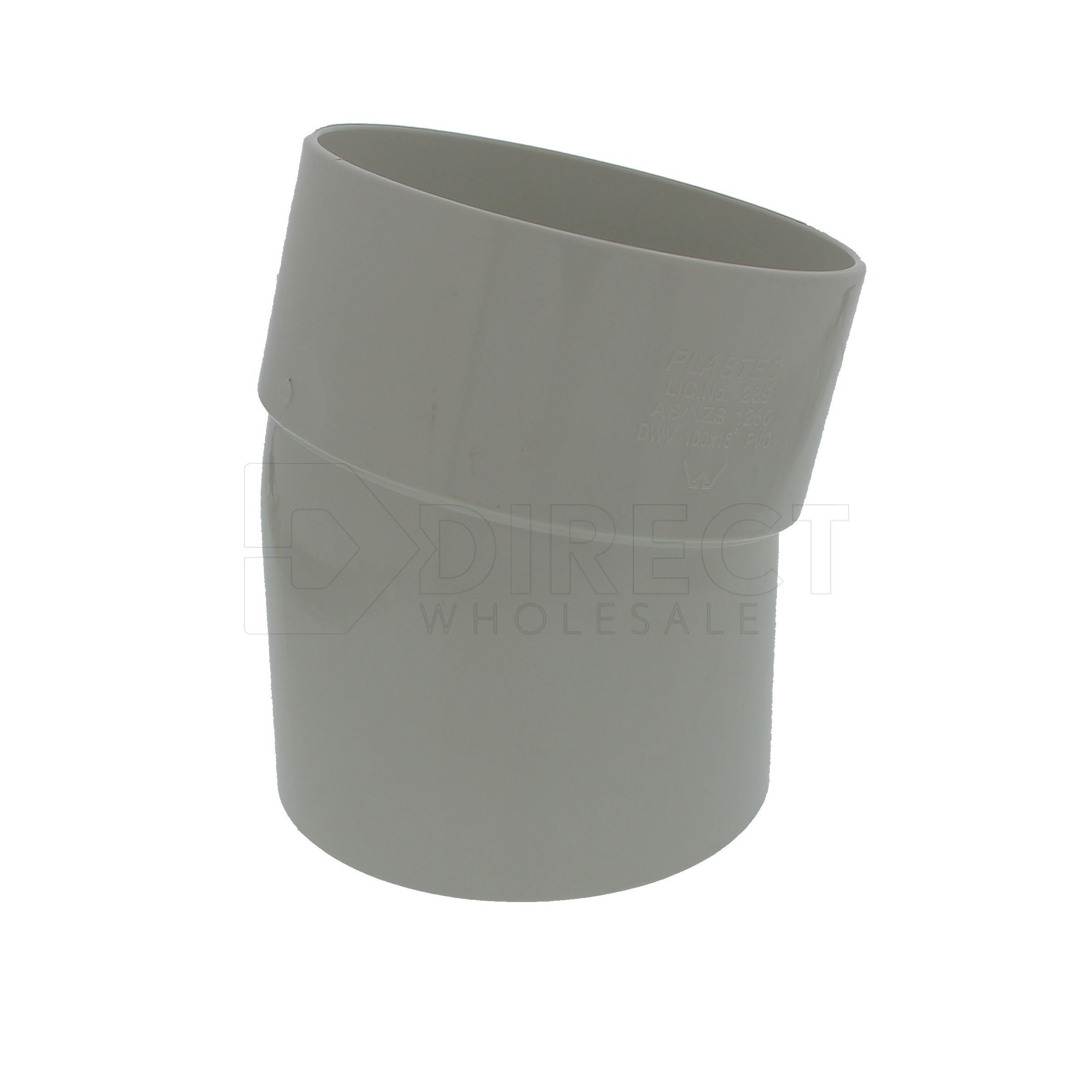 Dwv Bend Plain Male & Female Ends 100mm 15Degree