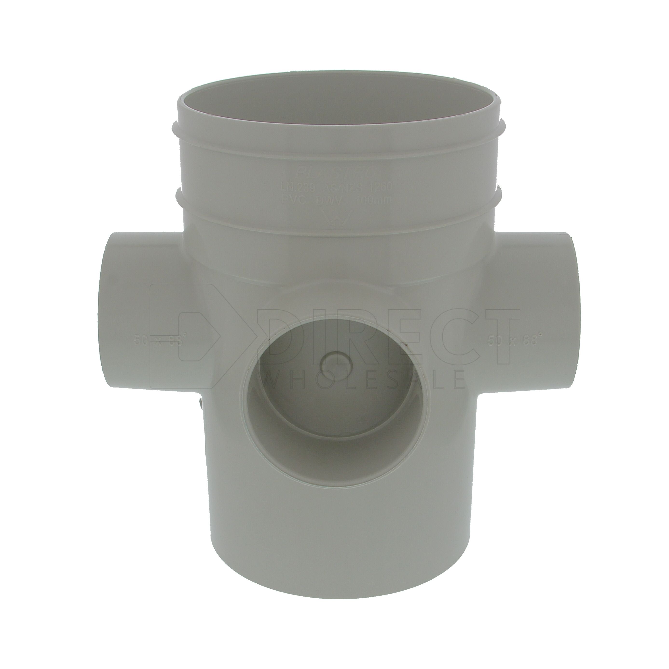 Dwv Riser 4 Way Male & Female 100mm X 50mm X 50mm X 50mm X 40mm 88Degree