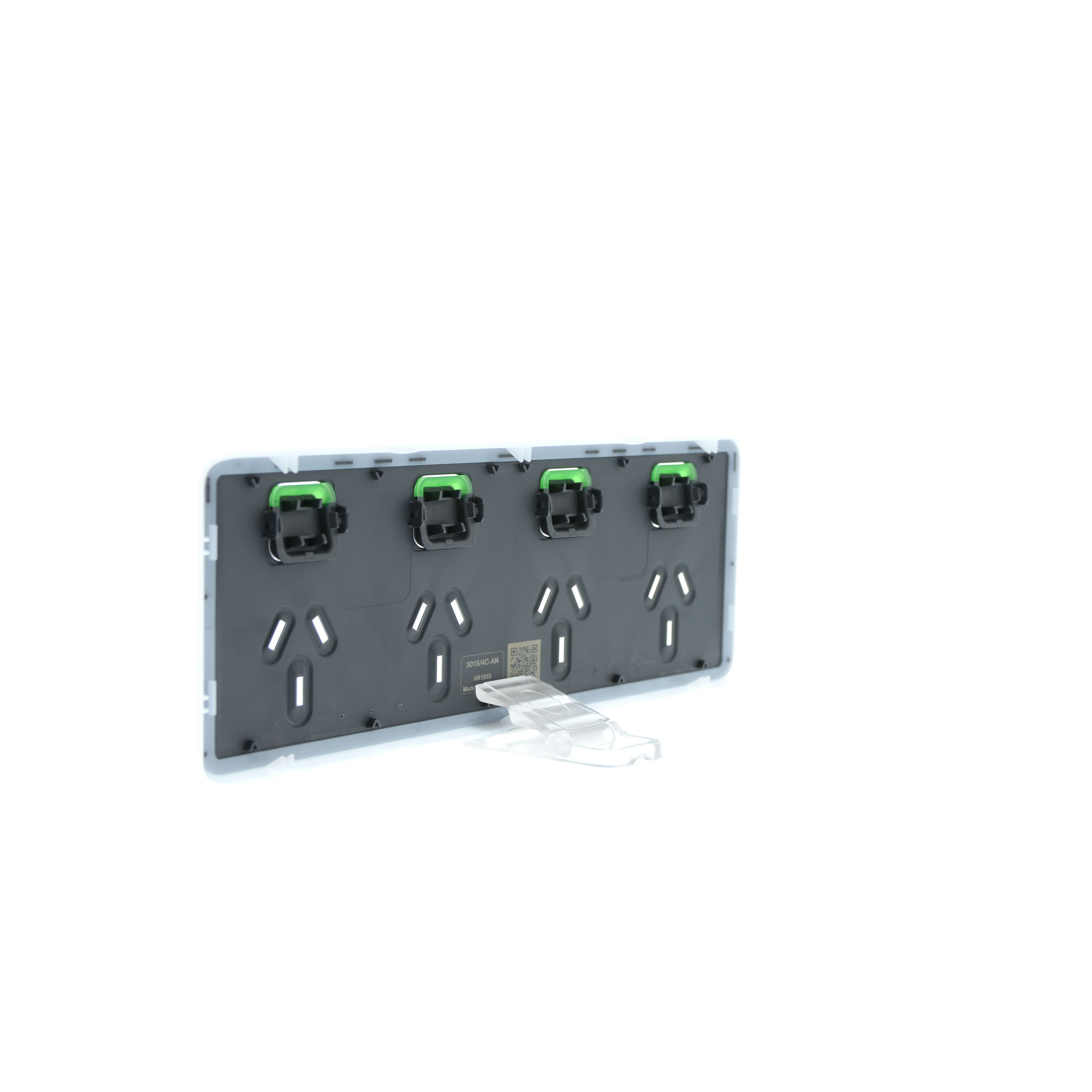 Clipsal Iconic Series Cover Frame - 4 Switches & 4 Sockets - 10 A - Horizontal - Anthracite - 3015/4C-AN