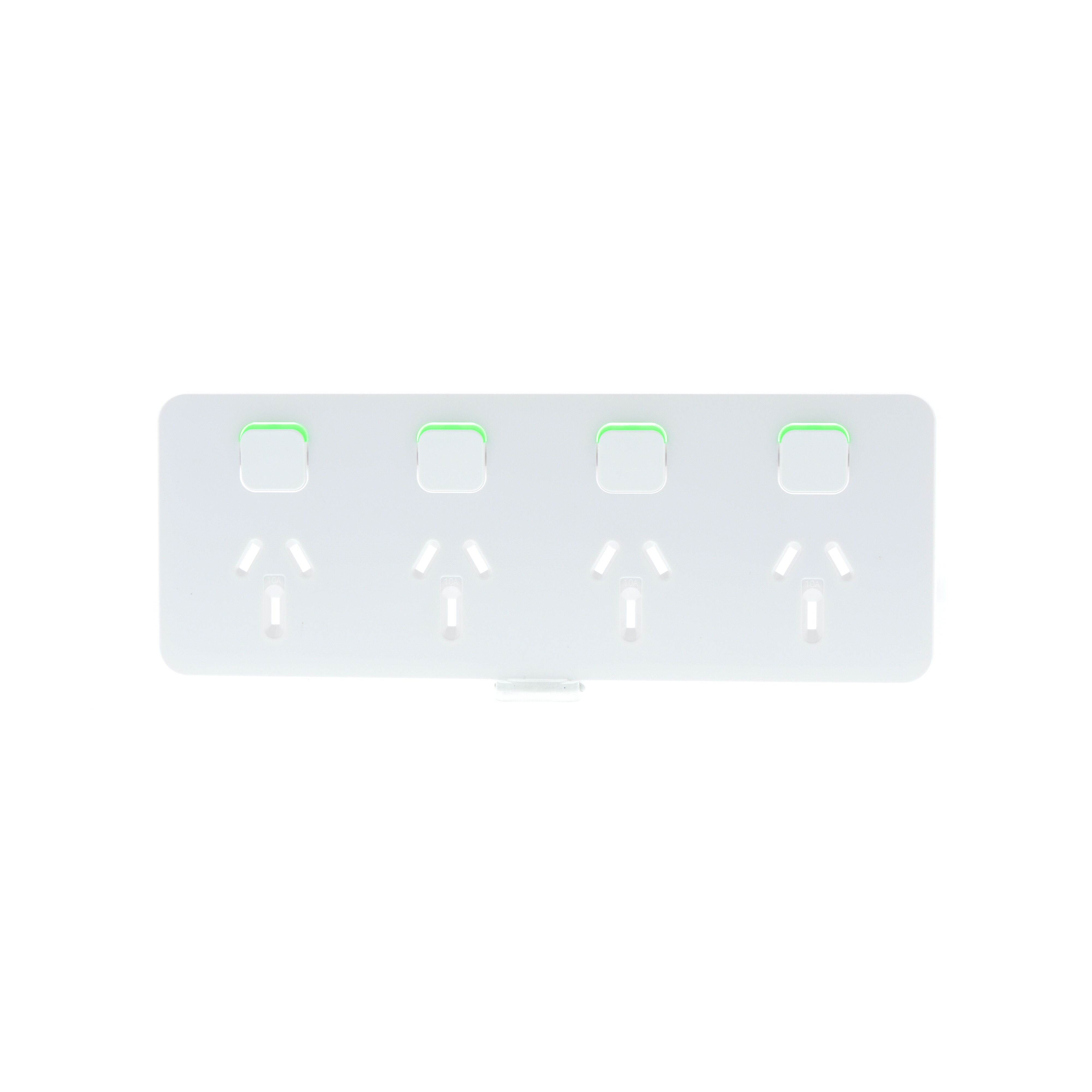 Clipsal Iconic Series Cover Frame - 4 Switches & 4 Sockets - 10 A - Horizontal - Vivid White - 3015/4C-VW