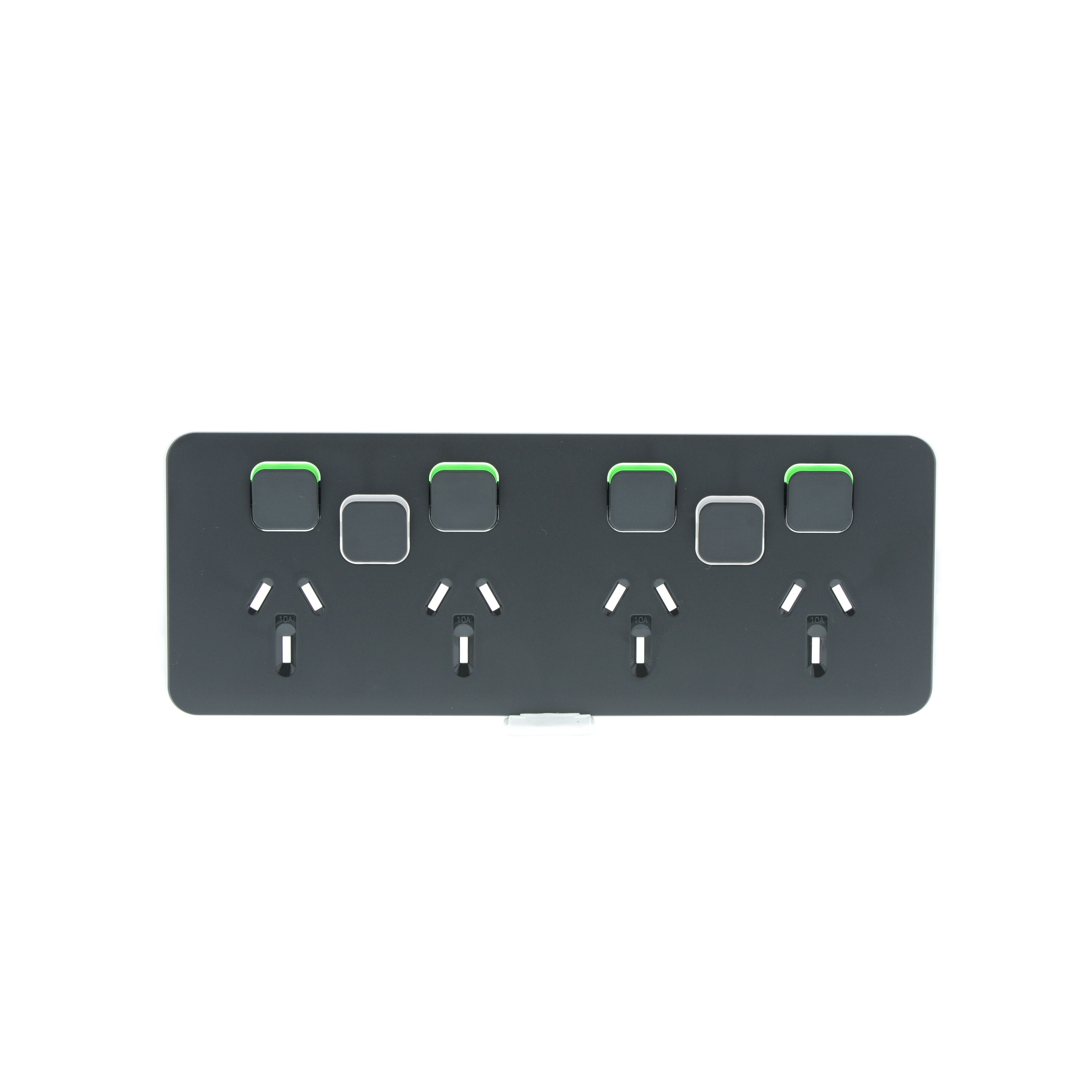 Clipsal Iconic Cover Frame 6 Switches & 4 Sockets 10 A Anthracite - 3015/4XXC-AN