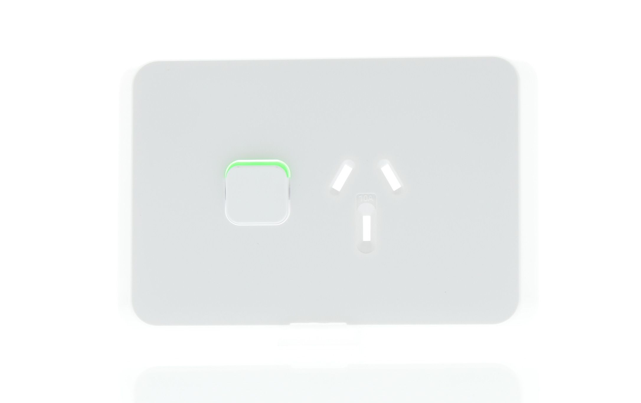Clipsal Iconic Series Cover Frame - 1 Switch & 1 Socket - 10 A - Horizontal - Vivid White - 3015C-VW