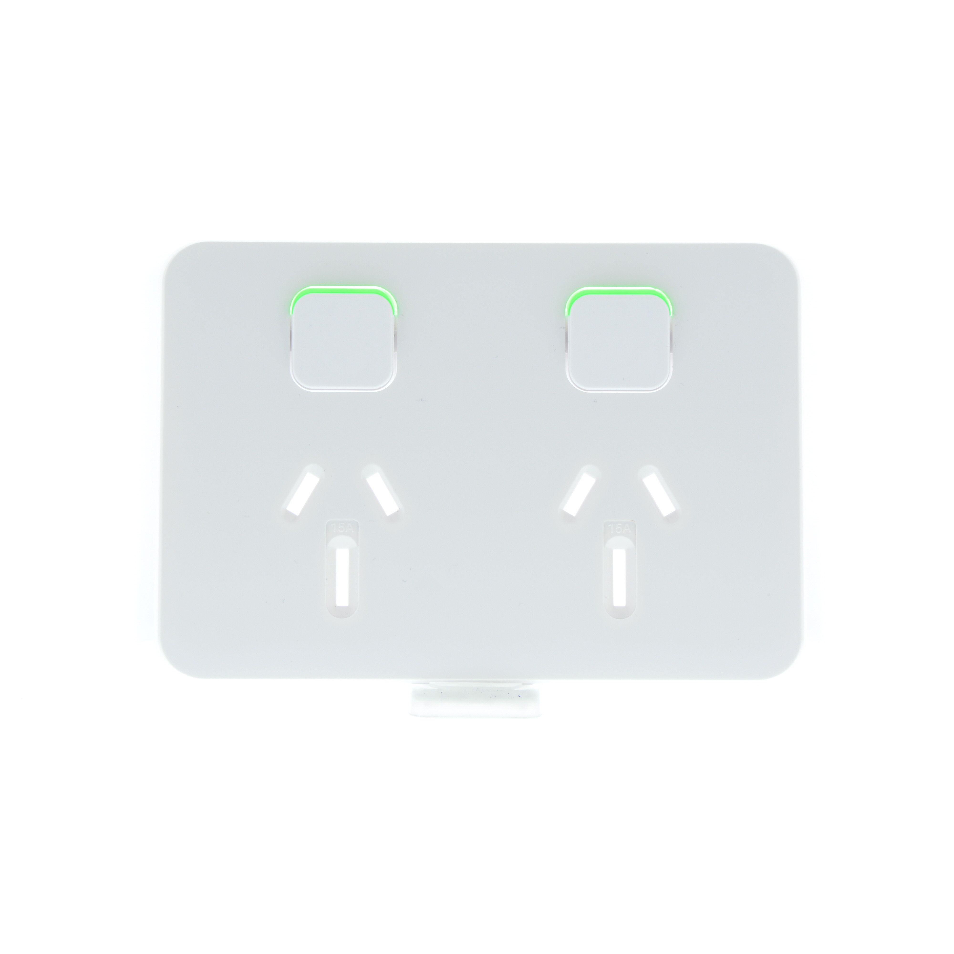 Clipsal Iconic Series Cover Frame - 2 Switches & 2 Sockets - 15 A - Horizontal - Vivid White - 3025/15C-VW