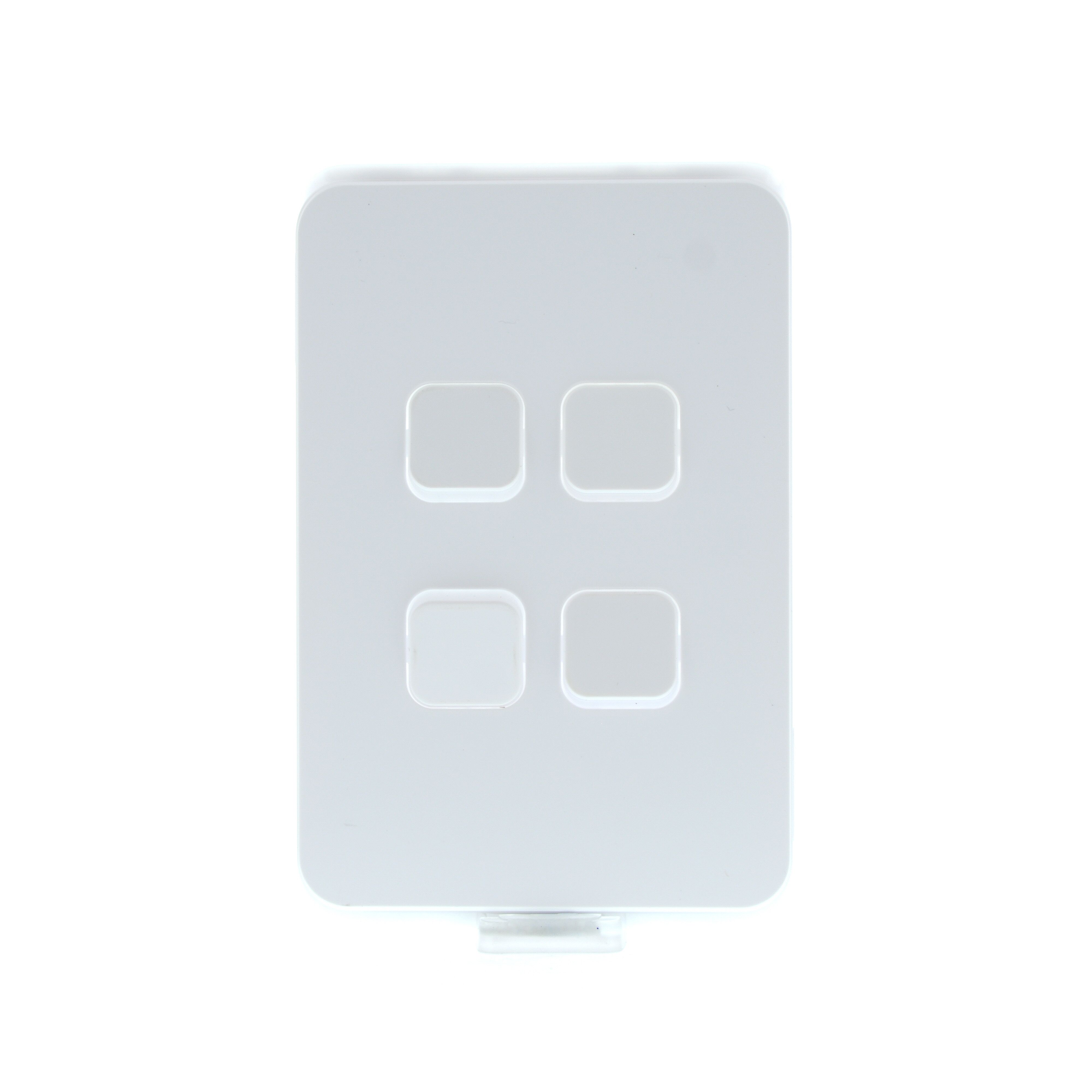 Clipsal Iconic Series Frame With Fixing Frame - 4 Gang - Vivid White - 3044VH-VW