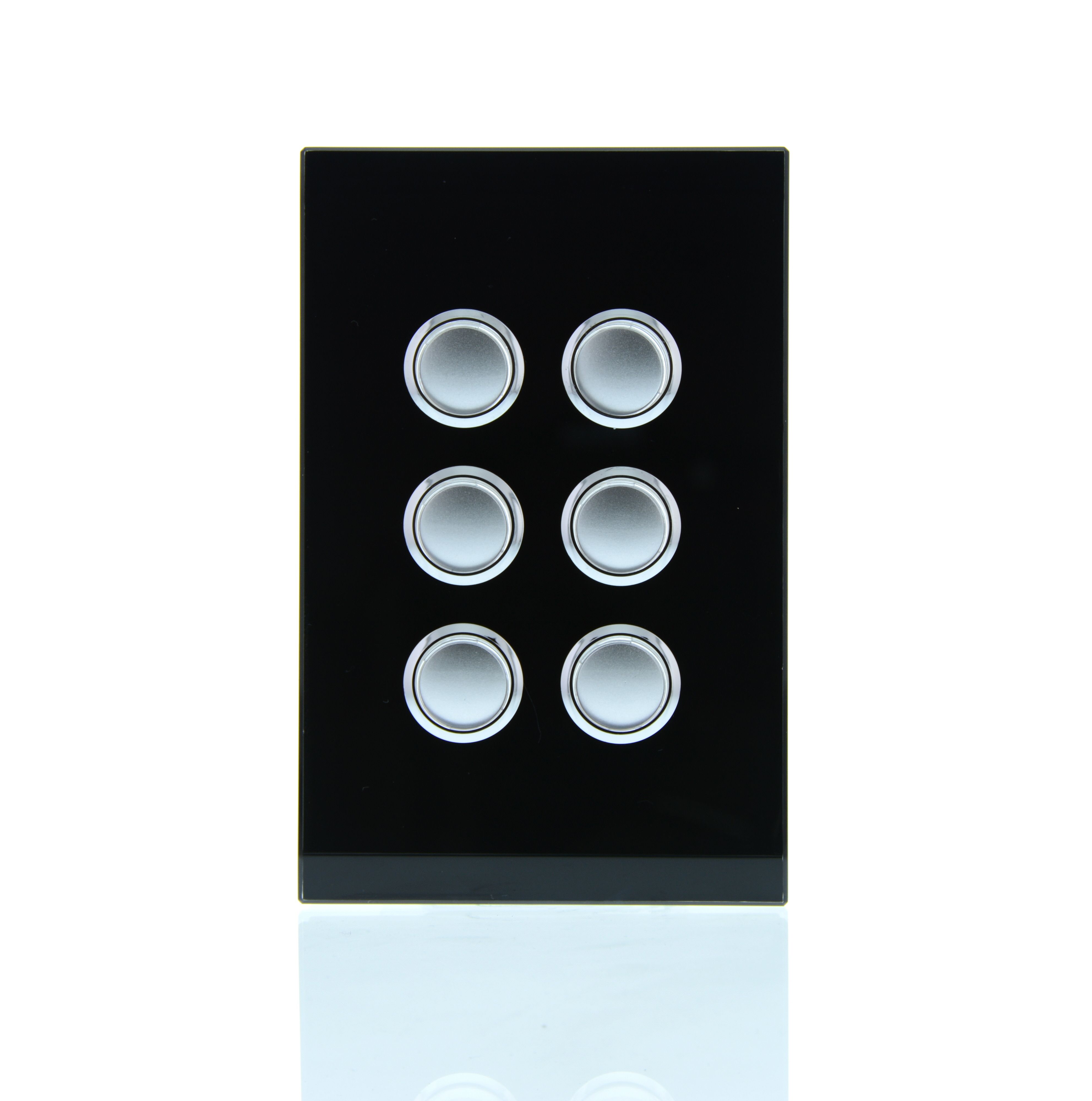 Clipsal Saturn Series Grid And Plate Assembly 6 Saturn 4000 Series Including Saturn Horizontal Espresso Black - 4066VH-EB