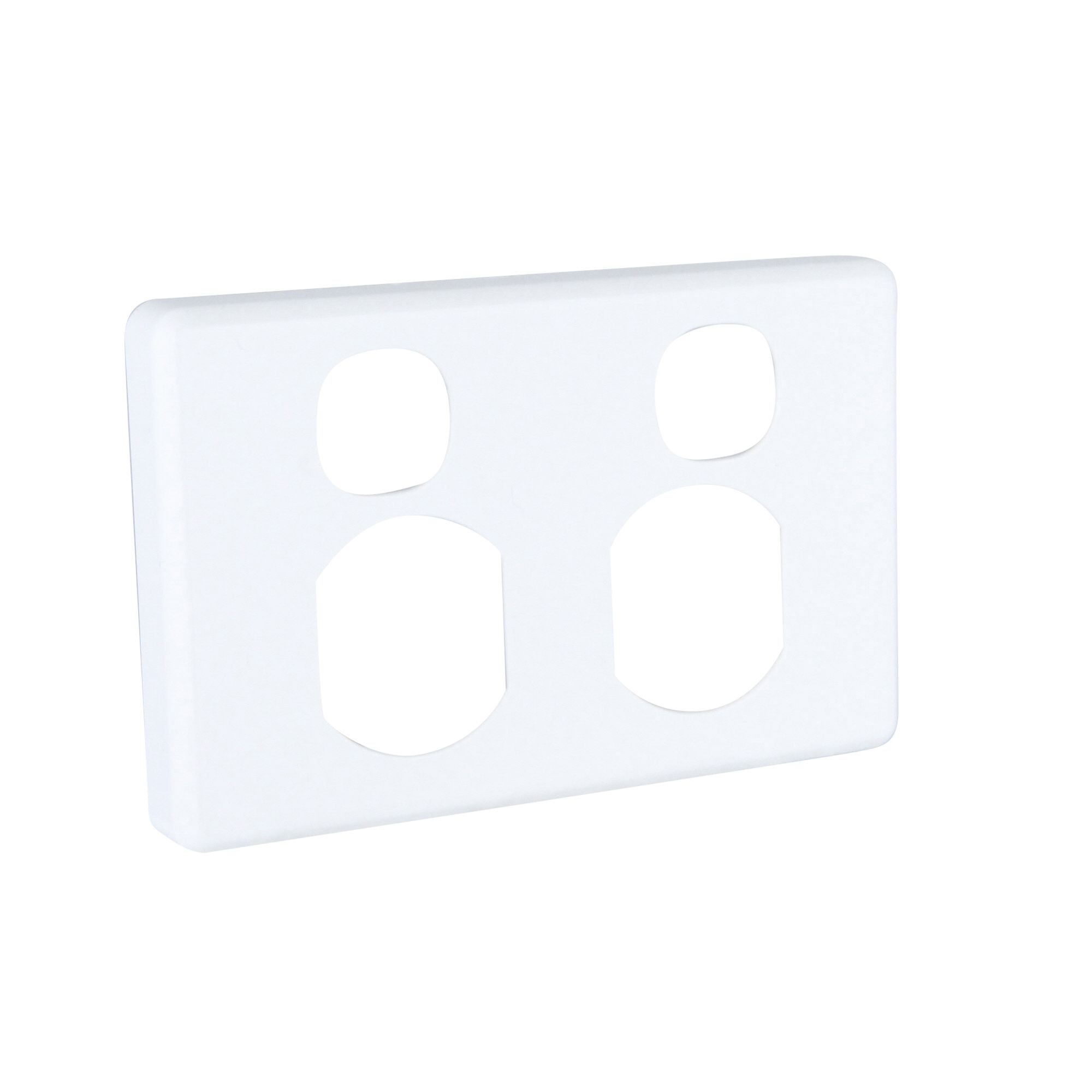 Clipsal Classic C2000 Series Plate Cover, Double Powerpoint, White - C2025C-WE