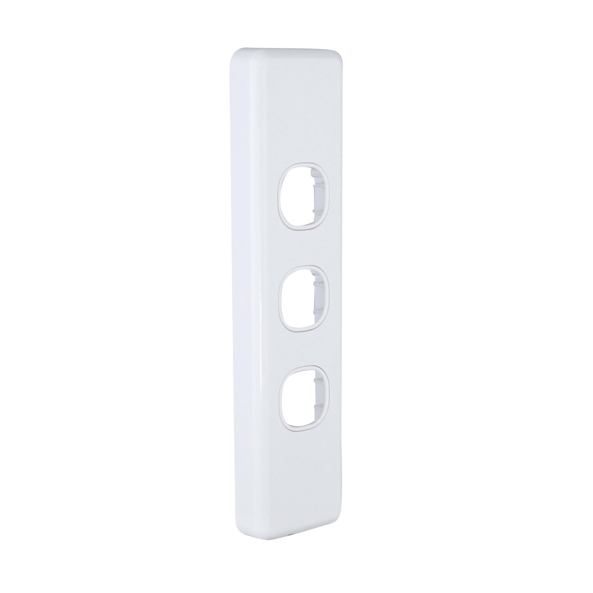 Clipsal Classic C2000 Series Plate Grid & Cover Architrave 3 Gang White - C2033-WE