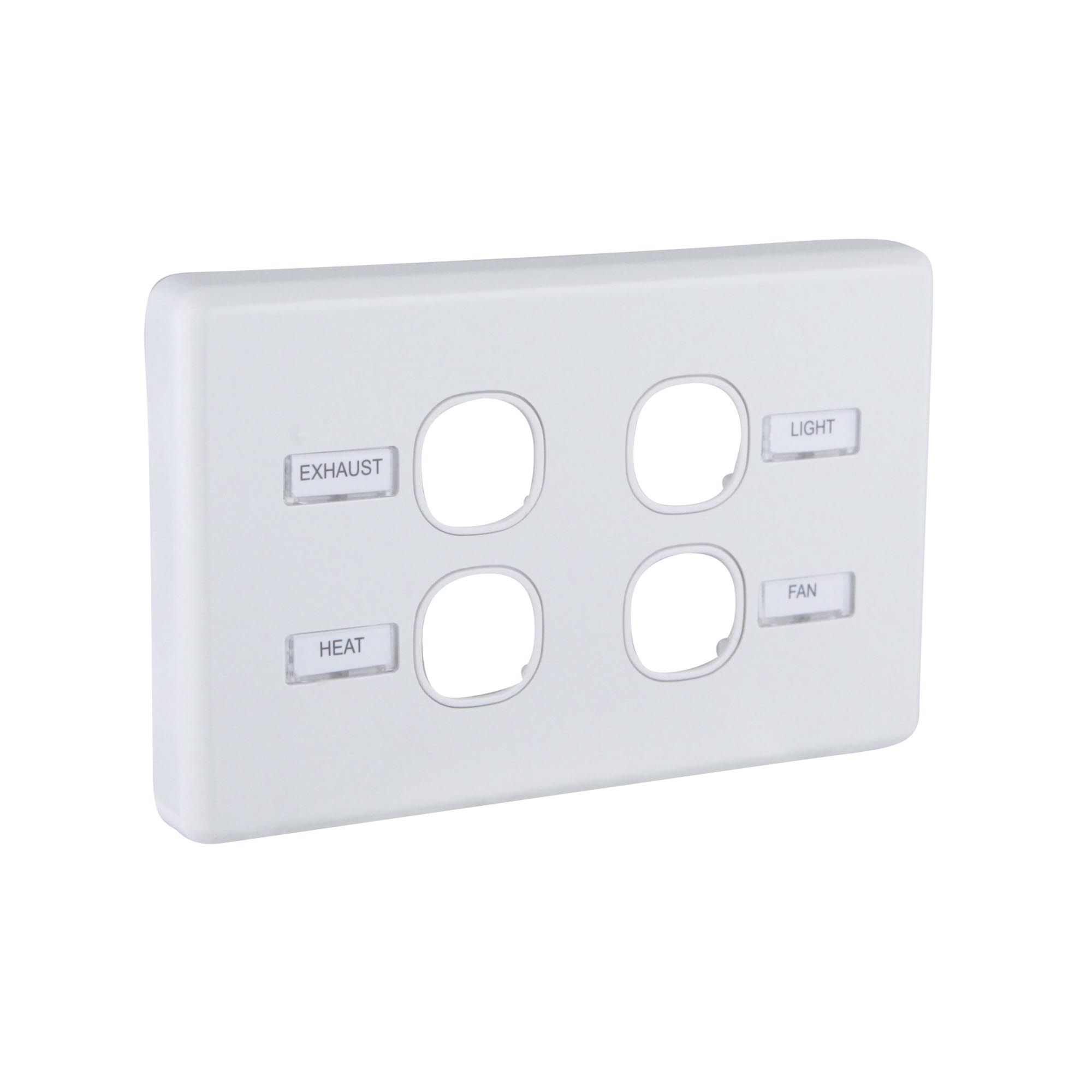 Clipsal Classic C2000 Series Grid 4G Horiz With Id Cover - C2034HI-WE