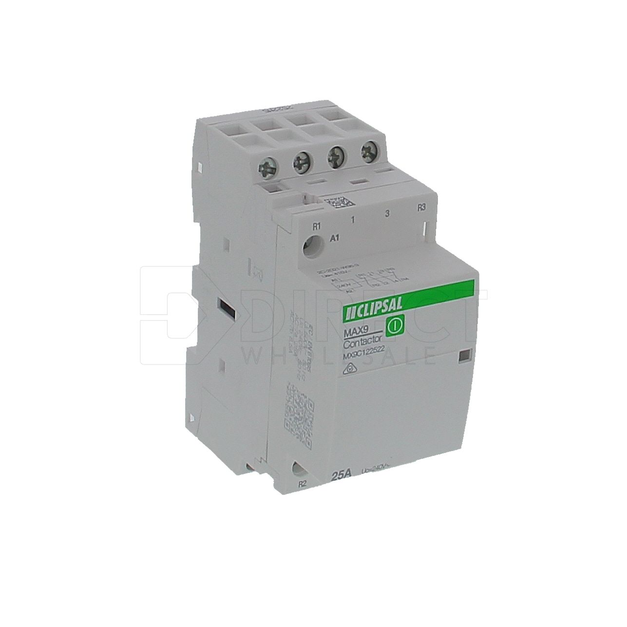 Clipsal MAX9 Contactor 25A 240V AC 2NO 2NC - MX9C122522