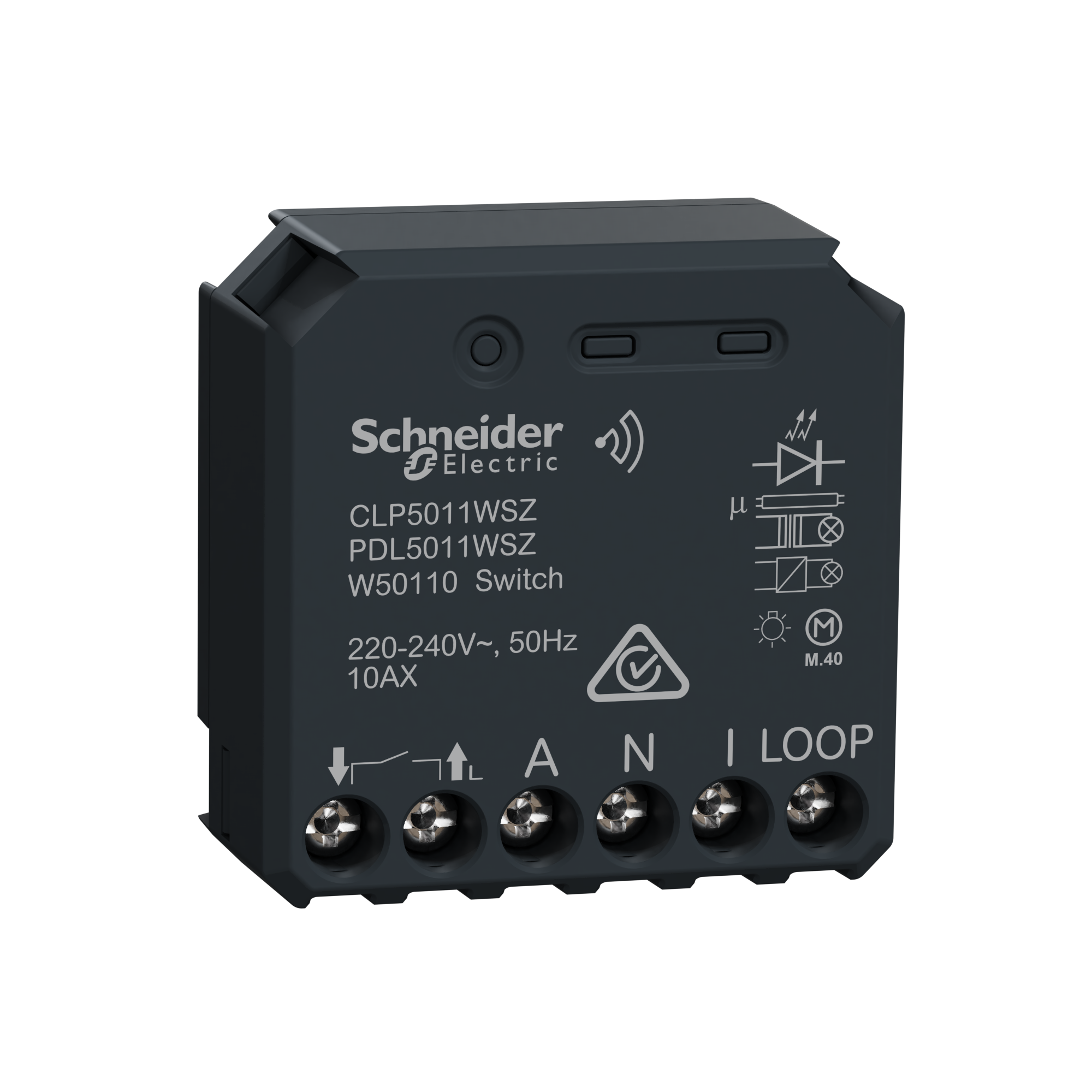 Clipsal CLP5011WSZ Micro Module Switch 10ax 240v