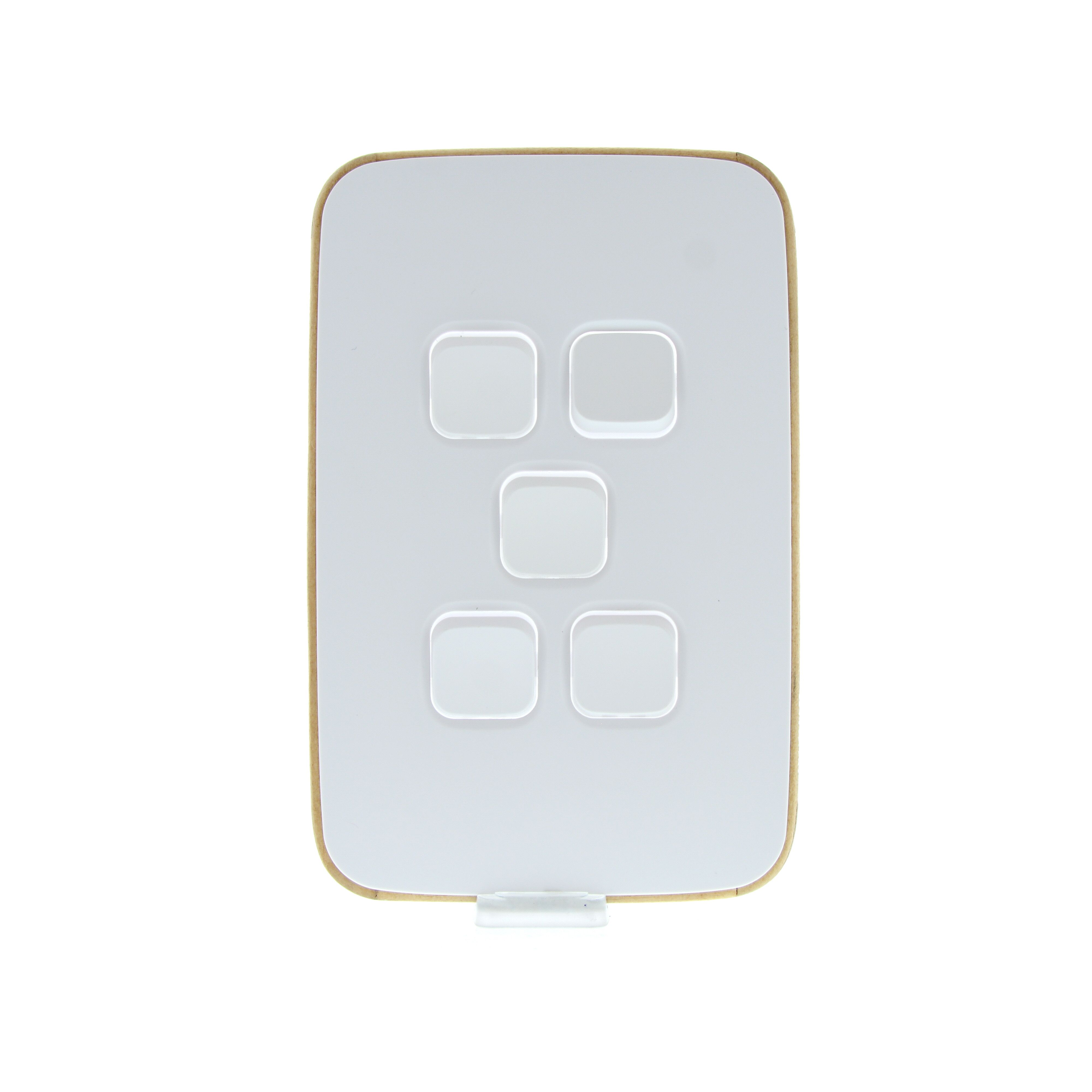 Clipsal Iconic Essence Cover Frame, 5 Switches, Vertical, Arctic White - E3045C-AW