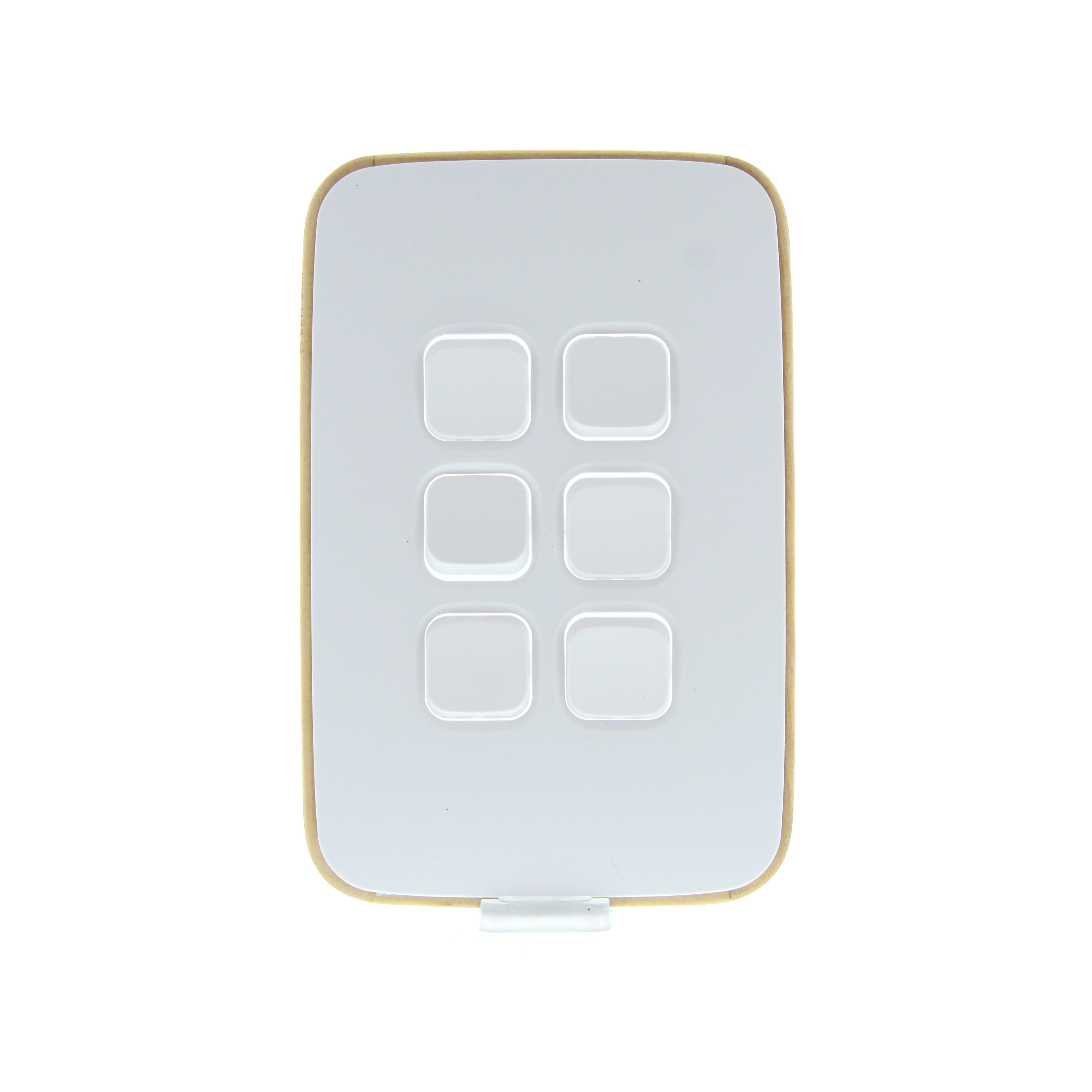 Clipsal Iconic Essence Cover Frame, 6 Switches, Vertical, Arctic White - E3046C-AW