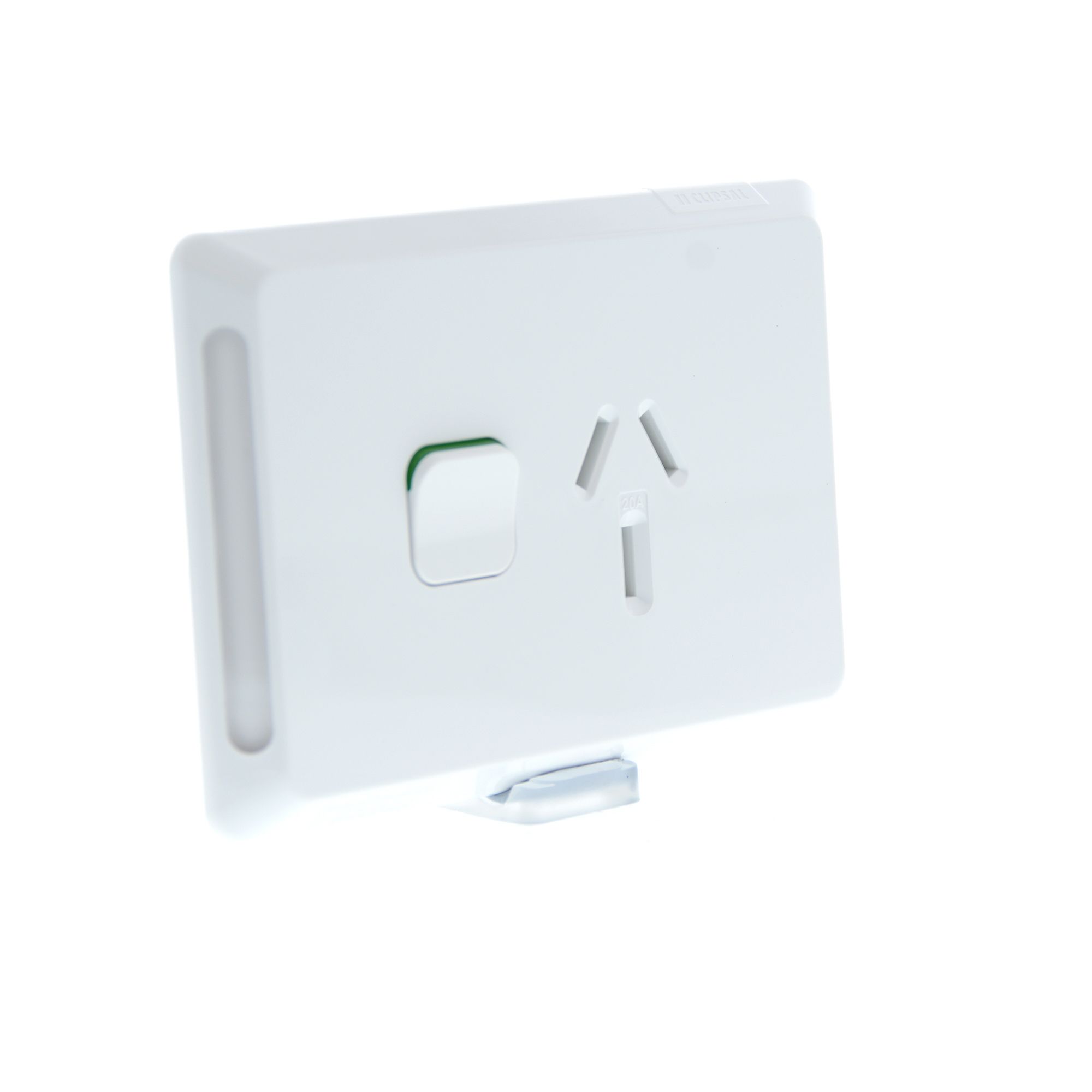 Clipsal P3015-20-XW Socket Switch Horizontal Single 20A 250V