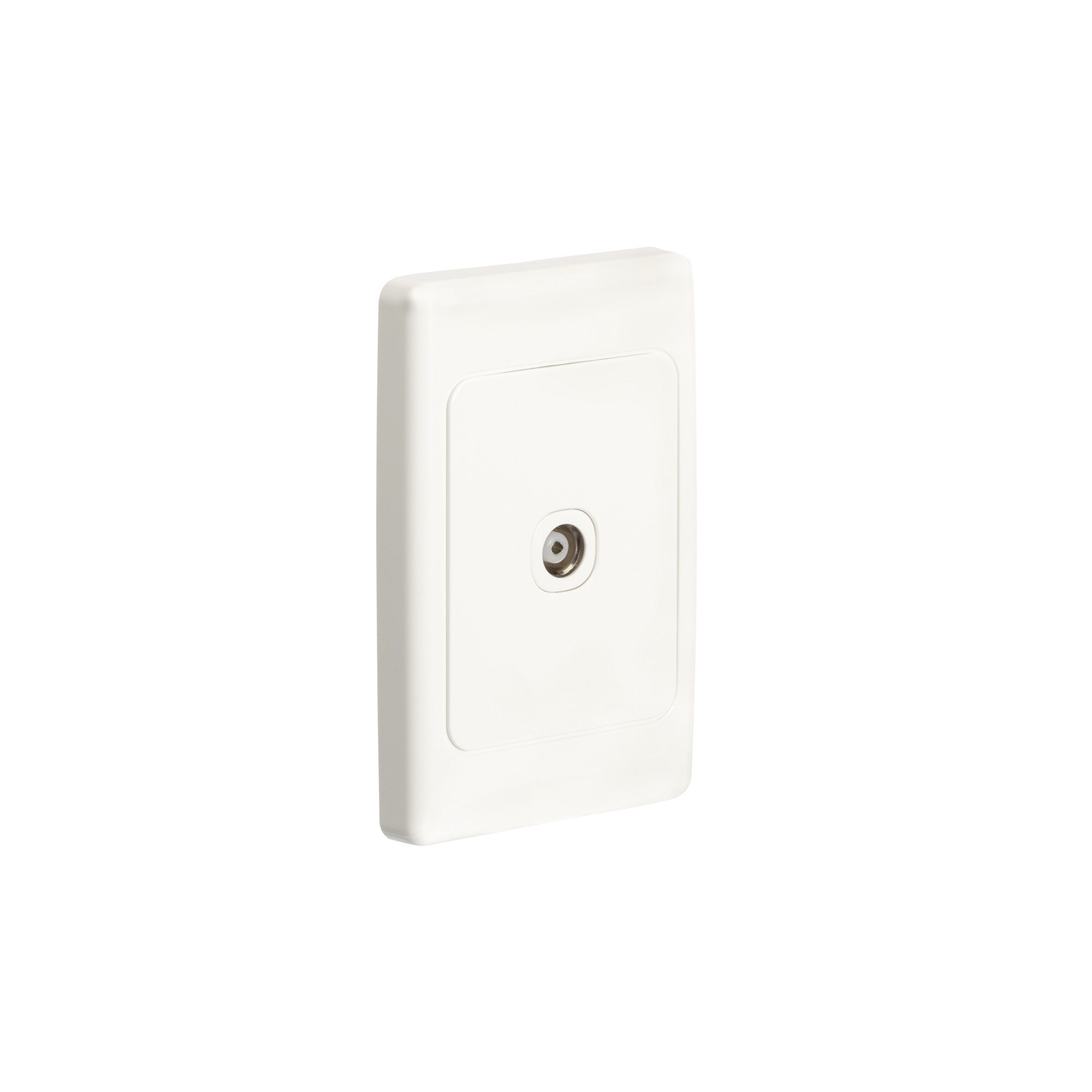 Clipsal 2000 Series Single TV Outlet 75 Ohm - 75 Ohm (Coax) White - 2031VTV75-WE