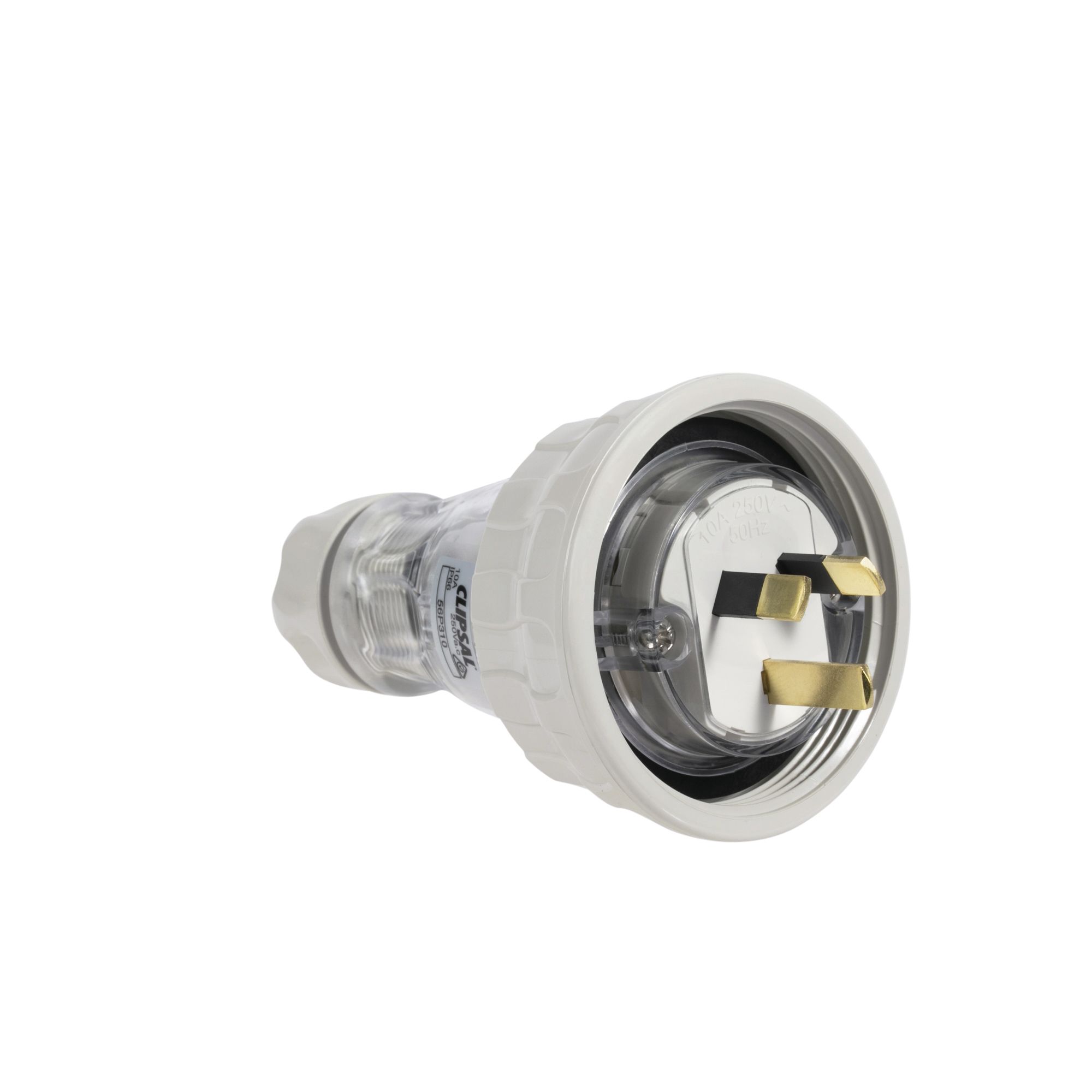 Clipsal 56 Series Plug Top Ip66 Str 3Pin 10A 250 IP66   - 56P310-GY