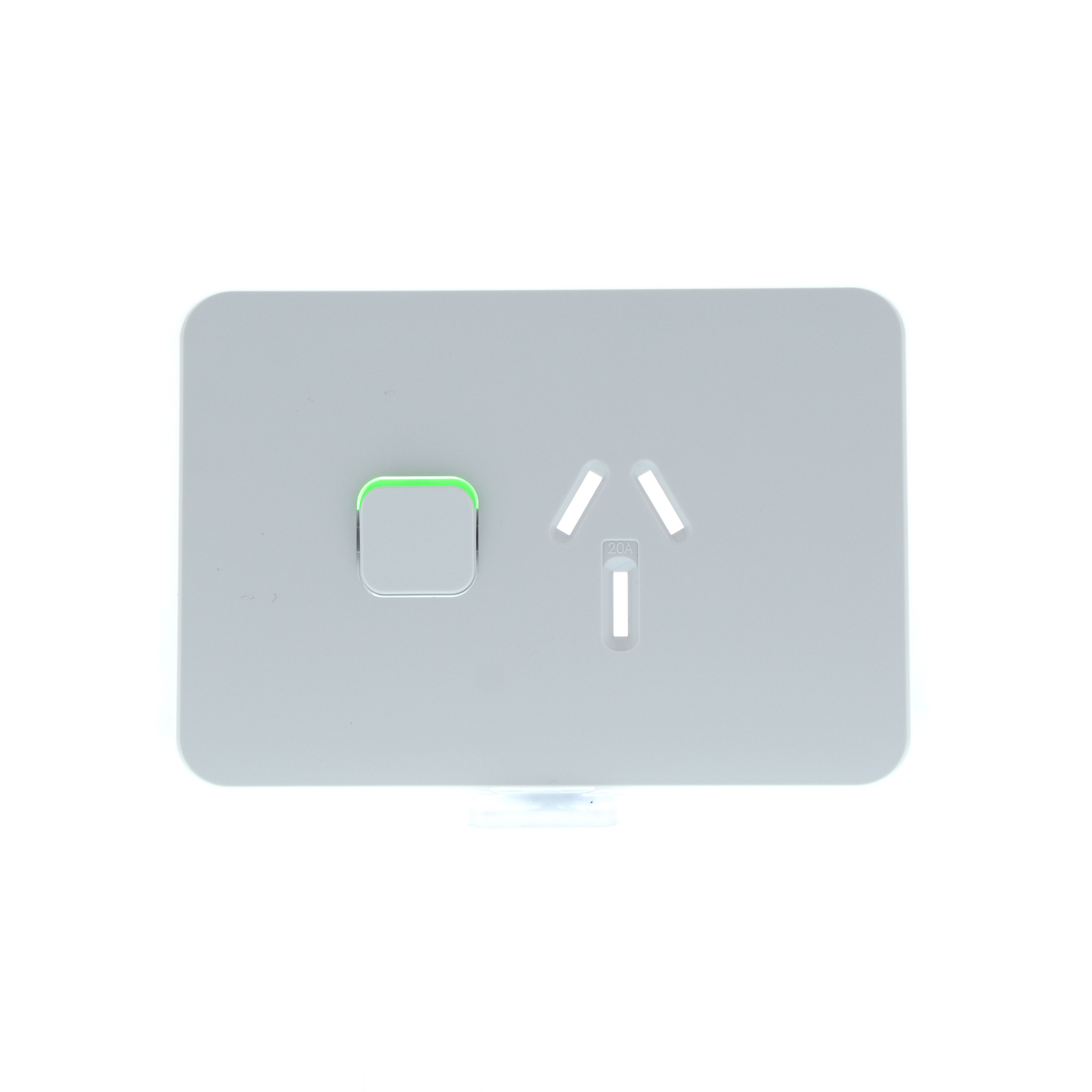 Clipsal Iconic Series Cover Frame - 1 Switch & 1 Socket - 20 A - Horizontal - Cool Grey - 3015/20C-CY